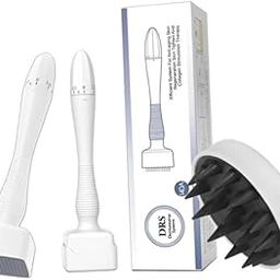 Derma Stamp 140a Adjustable 0-3mm with Hair scalp massager I Microneedling Derma pen Titanium micro needles I Amazing Professional Pen for Skin Repair, Facial Care, Hair & Beard Growth I Reduce Acne Scars I Open Pores-32
