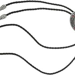GENERIC Vintage Men’s Bolo tie South West Indian Tribal Turquoise Center Bola Tie-image-46
