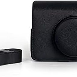 ZIKKON Protective Case Compatible with Fuji-Film Instant Insta-x Wide 400 Film Camera, Soft PU Leather Bag Cover with Removable/Adjustable Strap-Black-9