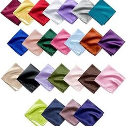 Satin Pocket Square for Men | Wedding Handkerchief for Suits, Blazers & Tuxedo | Men's Pocket Square Combo (Pack of 25) (Multicolor)-picture-33