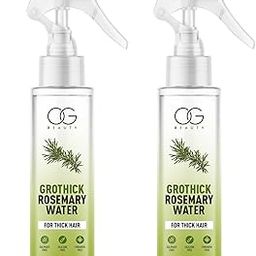 OG BEAUTY GroThick Rosemary Water - Hair Growth & Thickening Spray | Natural Rosemary Extract, Sulfate-Free, Paraben-Free Formula Pack of 2 | 200 ML-52