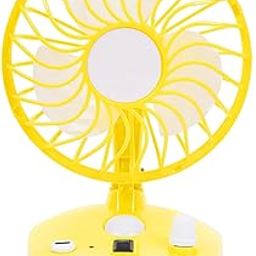 ECOSKY NEUT COOL FAN WITH EXTRA COOLING 3 SPEED, LED LIGHT (3-4 HRS) ROUND 5 Star 50 mm 3 Blade Table Fan (YELLOW | Pack of 1)-27