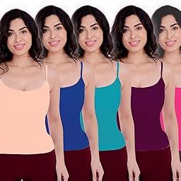 Lovami Women's Cotton Camisole/Slips (Pack of 5)-image-9