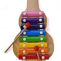 Guitar Wooden Xylophone for Kids Musical Toy for Kids with 8 Note (Big Size) - Pack of 1- Multi Color-15
