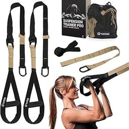 THYSOL® Resistance Trainer Pro Xtreme Straps | Sling Trainer Set with Adjustable Door Anchor | Fitness Home Workouts - Suitable for Travelling & for Training Indoor & Outdoor (Beige)-picture-13