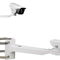 Bectro CCTV Camera Direct Pole Mounting Stand/Bracket with 2 Nos. Steel Looping Ring 200 MM Diameter, Suitable for Outdoor Bullet Cameras and its Enclosures-15