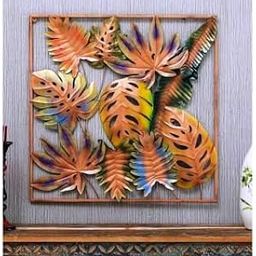 GI HERITAGE Multicolour Iron Leaves Wall Frame Metal Wall Art for Home and Decor | Decorative Accent for Home, Living Room & Gifting-image-47