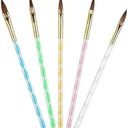 5 Pcs Acrylic Nail Brush, Nail Brushes for Acrylic Application, Acrylic Nail Art Tips Builder Brush, Nail Polish Brush Pen Nail Art Brush Set Kit for Nail Art Salon (5 Pcs IN 1 Set)-49
