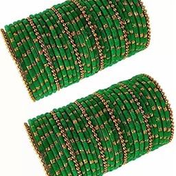 GLASS EMPIRE GLASS VELVET BANGLE SET FOR WOMEN OR GIRLS (PACK OF 60)-image-19