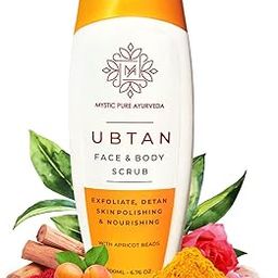 Mystic Pure Ayurveda Ubtan Face and Body Scrub with Apricot Beads - 200g | De Tan & Exfoliating | Glowing & Radiant | Revealing Soft & Revitalizes Skin-17