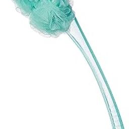 Loofah Long Handle Bath Brush | Soft Mesh Body Scrubber for Shower & Back | Exfoliating Nylon Sponge on a Stick for Men & Women | Gentle Lather & Deep Cleansing (Multicolor, Pack of 1)-image-11