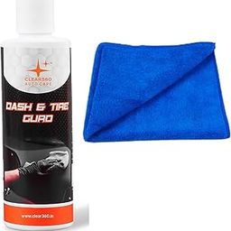CLEAR360 Dash and Tire Gurd Shine Protectant With Micro Fiber Cloth 350Gsm Non-Greasy Long-Lasting Shine fr Vinyl Rubber & Plastic Fiber Protects UV Rays Fading Restores Color & Repels Dirt 200ML-image-93