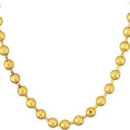 Gold plated facetted ball bead design stylish necklace chain Men Women-11