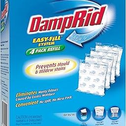 DampRid FG92 Moisture Absorber Easy-Fill System Refill, 4-10.5-Ounce Packets-image-0