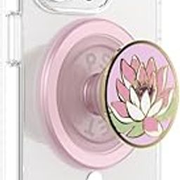 PopSockets Phone Grip Compatible with MagSafe, Phone Holder, Wireless Charging Compatible, Enamel - Water Lily-image-24