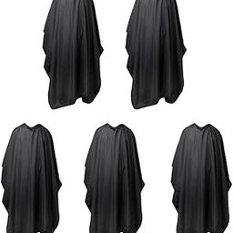 CALANDIS™ 5 Pcs Large Barber Salon Hairdressing Gown Cape Cloth w/Snap Closure Black | Salon & Spa Equipment-picture-10