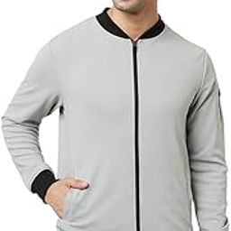 Solid Men's With Black Rib DRY-FIT Standard Tailored Fit Lightweight Upper/Jacket-image-84