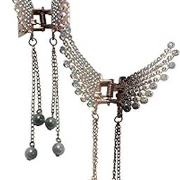 Crystal Rhinestone Hair Clips for Women & Girls Elegant Wing Design with Hanging Pearl Chains Set of 2 Hair Accessories-image-73