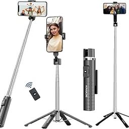 Kratos K4 Selfie Stick Tripod Stand, Extendable 102 Cms Long Selfie Stick for iPhone, 360° Rotation, 3 in 1 SelfieStick for Vlogging & Travel, Designed for iPhone, Samsung, and All Smartphones-24