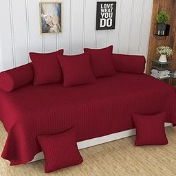 Rj Products Stripe Diwan Set of 8 Piece (Marron)-image-82