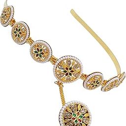 Rajasthani Matha Patti Head Jewelry for Weddings with Tikka-image-22