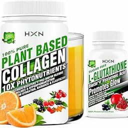 HXN Collagen Supplements For Men (Booster Powder) And Glutathione Tablets With NAC, Grape Seed, Moringa, Marine Peptides Supplement For Skin Whitening & Healthy Glow-250GM (Combo Pack)-image-4