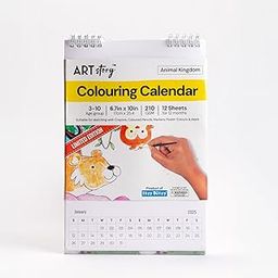 Little Birdie Desk Calendar 2025 6.7x10 inch 12Sheets 1pc| for Home, Office, Table Decoration | for Artists, Kids & Adults (Fun Colouring)-22