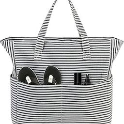 Cery Tote Bag for Women Office Work Multipurpose Shoulder Bag with Zipper Pocket Teacher Travel Grocery Beach Hobo Bag Waterproof Sandproof Lightweight Pool Bag (Thin Black Lining)-image-67