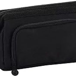 FunBlast Large Capacity Pencil Pouches, Multipurpose Zipper Pouch, Aesthetic Pencil Case for College Students, School Pouch for Girls, Stylish Cute Pen Pouch for Girls Korean Bag (Black)-image-13