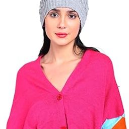 Ultra Soft Cable Knit Winter Woolen Warm Beanie Cap for Women Grey-image-7