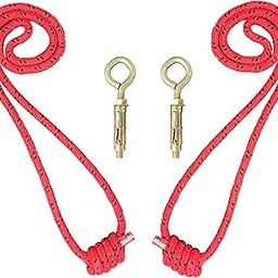 The Yogis™ iyengar Wall Yoga Ropes Long Size [ Cotton 14MM Thikness ] (Set of Two Ropes) With - 2 Round Heavy Fasteners-image-30