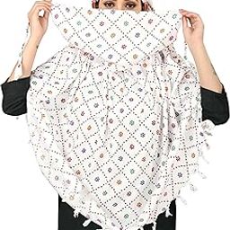 Women's Pure Cotton Long Scarves Scarf Cum Mask usable for Driver Anti Pollution Full Face Cover With UV Sun Rays Protection-image-80