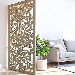 Australian Handicrafts Hand Carved Wood Room Divider & Partition Panel Decorative Room Separator with Open Shelf Divider for Living Room Kitchen & Office. (72x40 Inch)-image-19