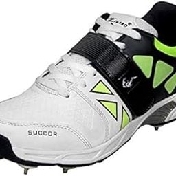 succor White Green Full Spikes Cricket-image-24