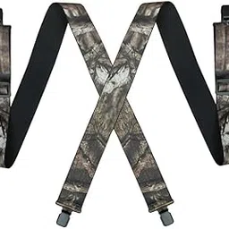 chuongkaiye Men's Elastic Adjustable Suspenders with 4 Metal Clips and Back Strap-picture-12