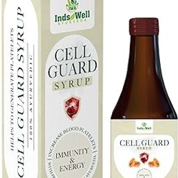 IndsWell Ayurveda Cell Guard Syrup | Herbal Platelet & Immunity Booster | Papaya Leaf, Giloy, Ashwagandha & More | 200 ml-image-59