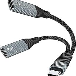 Jadebones USB C Splitter, 2-in-1 USB C Headphone Adapter Audio Dongle Cable with PD 60W Charging Port Compatible with iPhone 16/15 Series, iPad, Galaxy S24/S23 and More-19