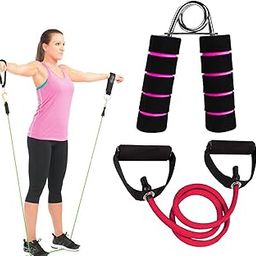 Gym Workout Toning Tube & Hand Grip For Gym Workout Hand Exercise Equipment to Use in Home Finger Power Gripper-image-34