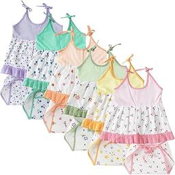 Baby Girls Cotton Frock and Nappy for New Born Baby-image-9