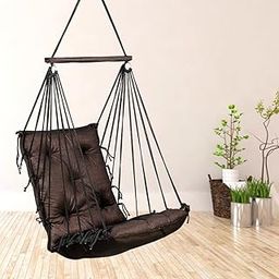 Swing/Swing For Balcony/Swing For Adults & Kids/Jhula For Home/Swing Chair For Adults For Home/Swing Chair Wooden/Jhoola Wooden/Weight-Bearing Capacity 100Kgs-Brown - 58 Cm-image-37