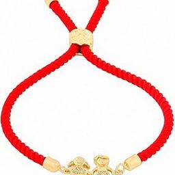 Rakhi Bracelet for Brother Rakhi Gift for Brother Silver Gold Toned Brother Sister Red Rakhi Bracelet for Men and Women.-picture-10