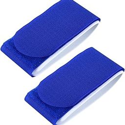 MERISHOPP 2 Pieces Ski Straps Adjustable Snowboard Carrier Strap for Carrying Ski Gear Blue| Sports Equipment | Outdoor Sports Gear | Exercise Gear-image-3