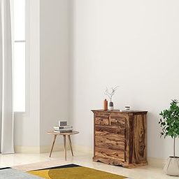 Amazon Brand - Solimo Scintilla Solid Sheesham Wooden Chest of Drawers (Natural Finish, 5 Drawers)-picture-13