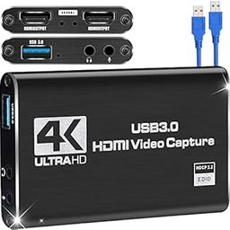 Game Capture Card, 4K USB 3.0 HDMI Video Capture Card with HDMI Loop-Out 1080P 60FPS Live Streaming Game Recorder Device, Compatible Windows Linux OBS OS X Twitch for PS3 PS4 - Black-11