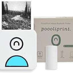 Poooliprint L1 Inkless Pocket Printer - Poooli Mini Portable Bluetooth Phone Thermal Printer for iOS + Android, Printing Photos, Labels, Notes, Lists for Journal, Blue-16