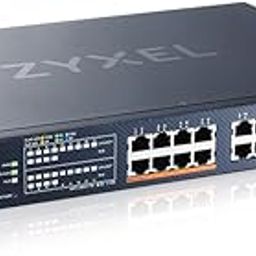 Zyxel 18-Port Multi-Gig 2.5G Cloud/Smart Managed PoE++ Switch @180W | with 8 x PoE++(60W)| 2 x 10G SFP+| Rack Mount [XMG1915-18EP]-18