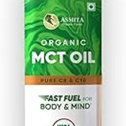 Asmita Organic Farms MCT Oil 500ml Enriched with C8 & C10 Pure, Unrefined Bulletproof MCT Oil for Brain Function, Instant Energy & Skin Support Unflavored Coconut Oil MCT for Keto Diet-26