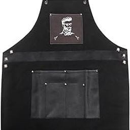 SAZ DEKOR Chef Aprons Practical Cape Accessories Hair Cutting Apron for Adult 81cmx78cm Black-image-29