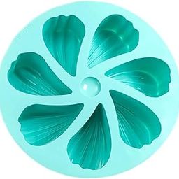 CAKE DECOR™ 3D Round 7 Cavity Flower Shape Silicone Mould for Soap Making, Scone, Jelly Dessert Mould-13
