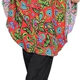 Botanical Paisley Caftan Tunic Plus size beach cover up Kaftan | One size fits all | 100% Imported Polyester-picture-47